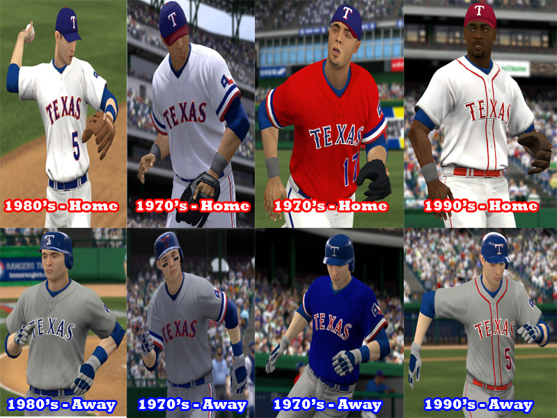 1972 Texas Rangers - Uniforms and Accessories - MVP Mods