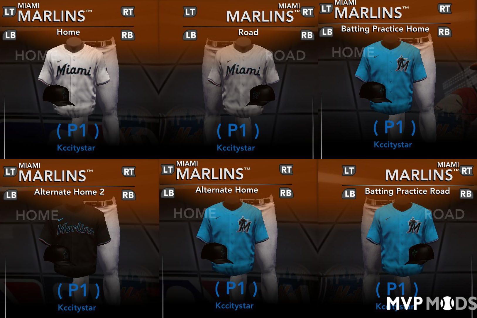 2022 Miami Marlins Uniform Set - Uniforms - MVP Mods