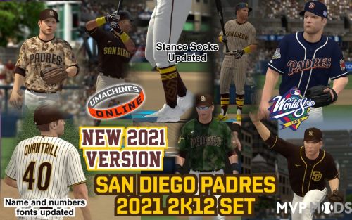 MLB San Diego Padres Uniform Set 