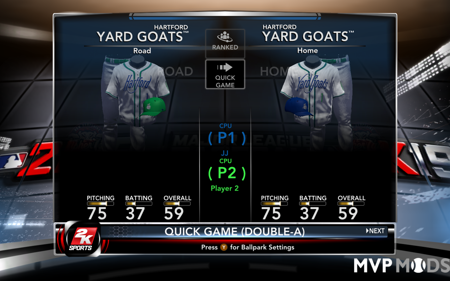 2021 Hartford Yard Goats - Uniforms - MVP Mods