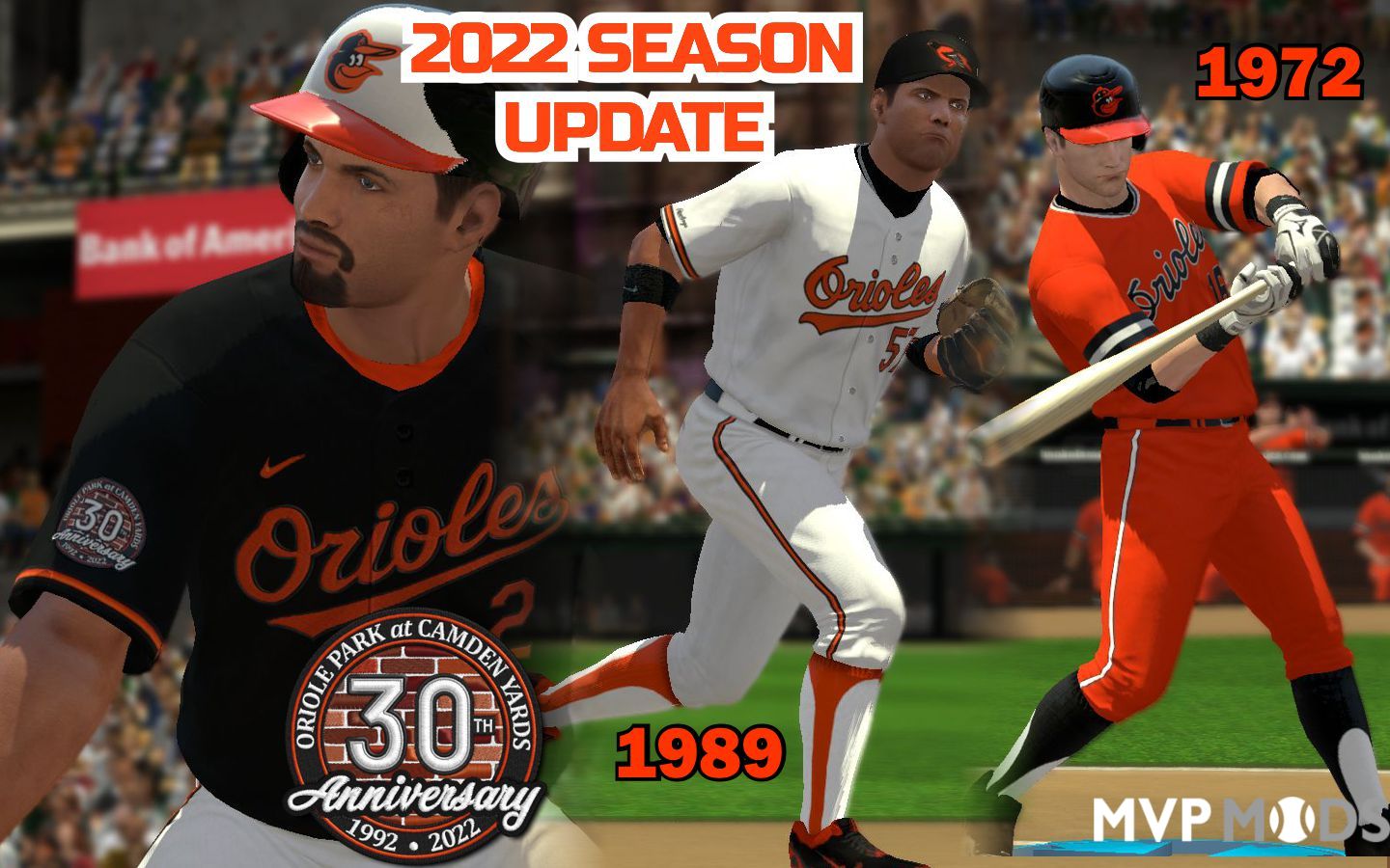 2020-2022 Baltimore Orioles Uniform Set - Uniforms - MVP Mods