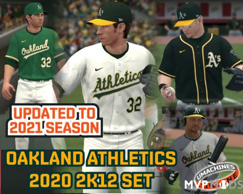 2020-2022 Oakland Athletics Uniform Set - Uniforms - MVP Mods